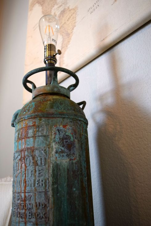 Vintage Fire Extinguisher Lamp